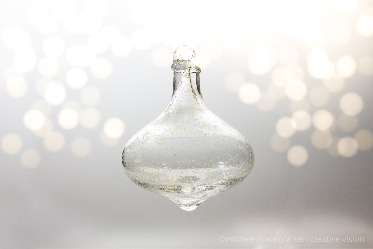 glass glow-in-the-dark ornament